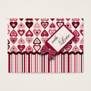 Hearts Confection Gift Label Visitekaartje