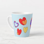 Hearts Cust. Tekst BESTE DAD Latte Mok (Linkerhoek)