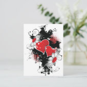 Hearts en Daisies Valentijn Briefkaart (Staand voorkant)