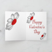 Hearts en Flowers Valentijn Kaart (Binnen)