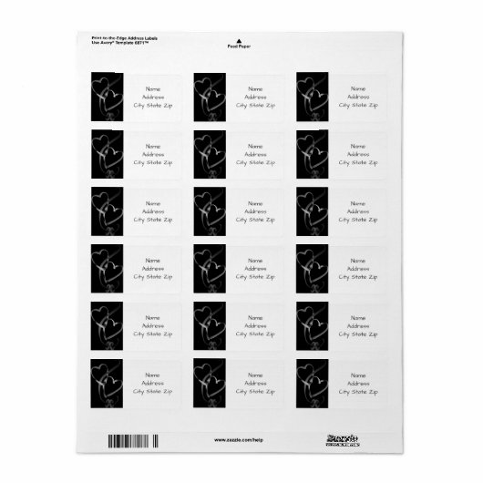 ***HEARTS EN WEDERZIJDEN** ADRES ETIKET (Full Sheet)