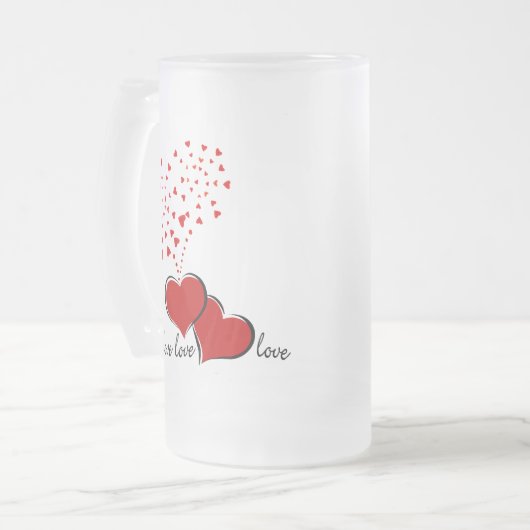 Hearts Explosion Matglas Bierpul (Voorkant links)