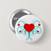 Hearts Flourish Ronde Button 5,7 Cm (Voorkant /achterkant)