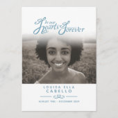 Hearts forever begrafenisprogramma blauw grijs programma (Voorkant)