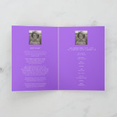 Hearts forever begrafenisprogramma paarse wit programma (Binnen)