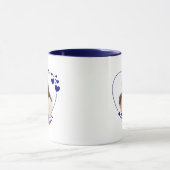 Hearts Foto Lijst Mok Navy Blue (Midden)