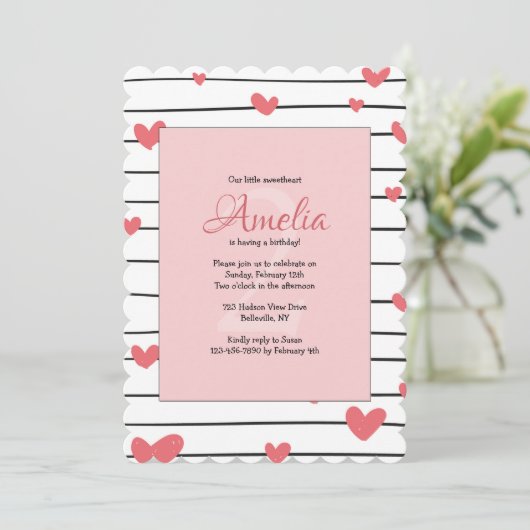 Hearts Galore Invitation (Debout devant)