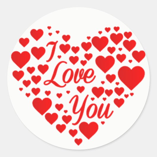 ***HEARTS GALORE*** RONDE STICKER (Voorkant)