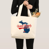 Hearts Grand Rapids Michigan Grote Tote Bag (Voorkant (product))