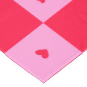 Hearts Grid roze en rood Tafelkleed (Gekanteld)
