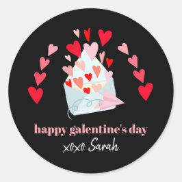 Hearts Happy Galentine's Day Ronde Sticker