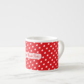 Hearts Happy Valentine’s Day Modern Love Pattern Espresso Kop (Voorkant rechts)