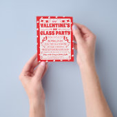 Hearts Happy Valentine’s Day Modern Love Pattern Flyer (Hand)