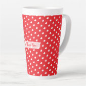 Hearts Happy Valentine’s Day Modern Love Pattern Latte Mok (Rechterhoek)