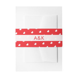 Hearts Happy Valentine’s Day Modern Love Pattern Uitnodigingen Wikkel