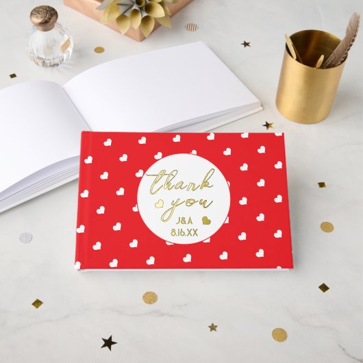 Hearts Happy Valentine's Day Modern Love Pattern (Recto ouvert)