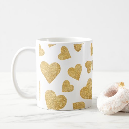 Hearts Juxtaposed Koffiemok (Met donut)