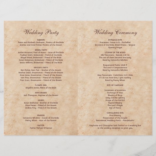 Hearts Lock and Key Wedding Ceremony Program (Achterkant)