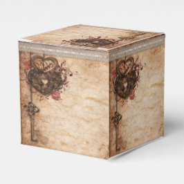  Hearts Lock en Key Wedding Dank u Bedankdoosjes