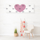 HEARTS & LOVE Banner - party decor Celebrate (Insitu)