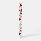 Hearts Love Pattern iPhone 16 Hoesje (Rechterkant)