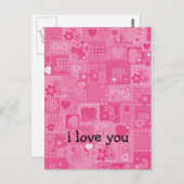 Hearts Mosaic Briefkaart (Voorkant / Achterkant)