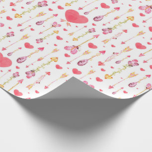 Hearts ’n’ Arrows Valentijnsdag Cadeaupapier