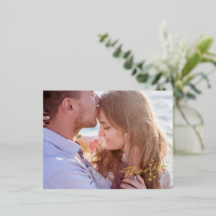 Hearts of Bedankt Folie Script Wedding Briefkaart
