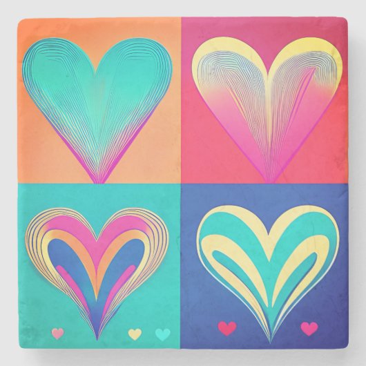 Hearts of Harmony Stenen Onderzetter (Voorkant)