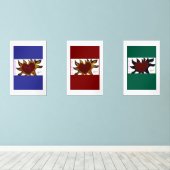 Hearts on Fire Poster Muurkunst Sets (Houten vloer)