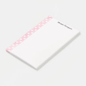 Hearts on Pink Design Naam wijzigen Post-it® Notes (Schuin)