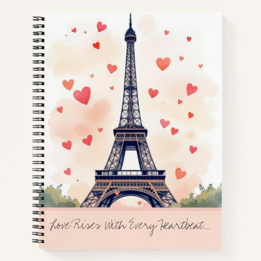 Hearts Over Paris Notitieboek (Voorkant)
