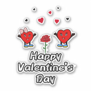 Hearts paar sticker