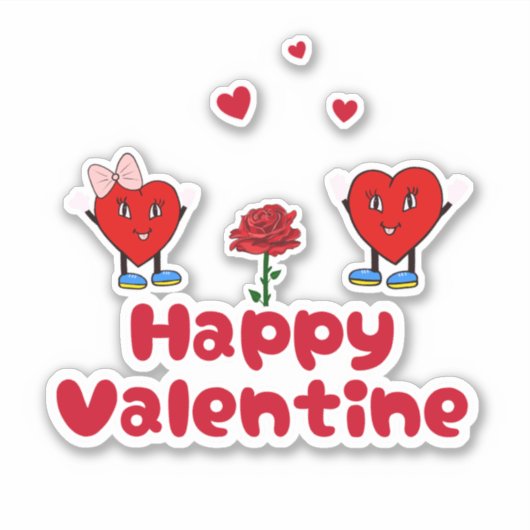 Hearts paar sticker (Voorkant)