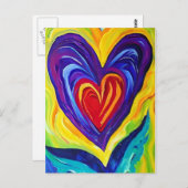 Hearts painting briefkaart (Voorkant / Achterkant)