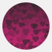 Hearts Patroon 18 Ronde Sticker (Voorkant)