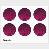 Hearts Patroon 18 Ronde Sticker (Vel)