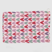 Hearts Patroon 1 Golfhanddoek (Horizontaal)