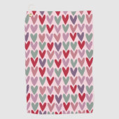 Hearts Patroon 1 Golfhanddoek (Voorkant)
