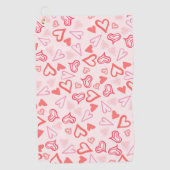 Hearts Patroon 23 Golfhanddoek (Voorkant)