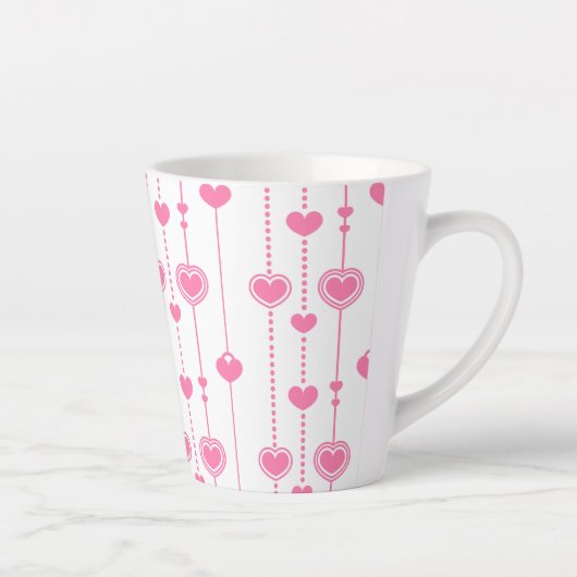 Hearts Patroon 26 Latte Mok (Rechts)