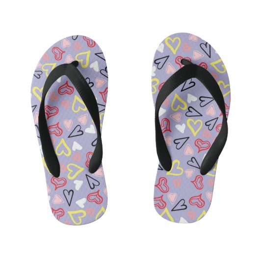 Hearts Patroon 31 Kinder Teenslippers (Voetbed)