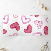 Hearts Patroon 36 Drieluik Wenskaart (Binnen)