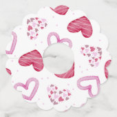 Hearts Patroon 36 Wijnglaslabel (Achterkant)