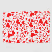 Hearts Patroon Golfhanddoek (Horizontaal)