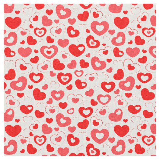 Hearts Patroon Stof (Close Up)
