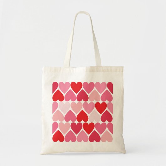 Hearts Patroon Tote Bag (Voorkant)