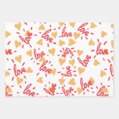 Hearts Pattern 27 Inpakpapier Vel (Voorkant 3)