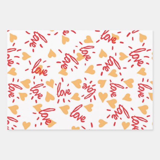 Hearts Pattern 27 Inpakpapier Vel (Voorkant)