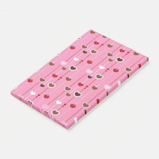 Hearts Pattern 27 Post-it® Notes (Schuin)